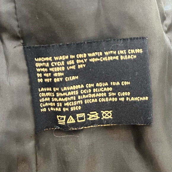 Big Chill Vintage Faux Black Leather With Bronze Distressed Jacket Size Medium - Picture 15 of 15